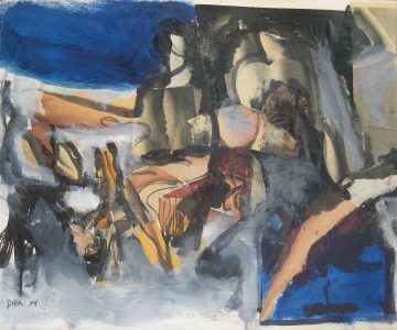 Body parts-1964-Oil on collaged paper on illustration board-51x61cm-US