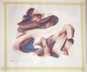 Cafe au lait small-2012-Digital print oil paint on canvas-45x60cm-Body shop serie