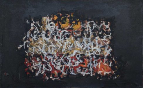 Caligrafie series-1962-Oil on canvas-118×182-parviz varjavand
